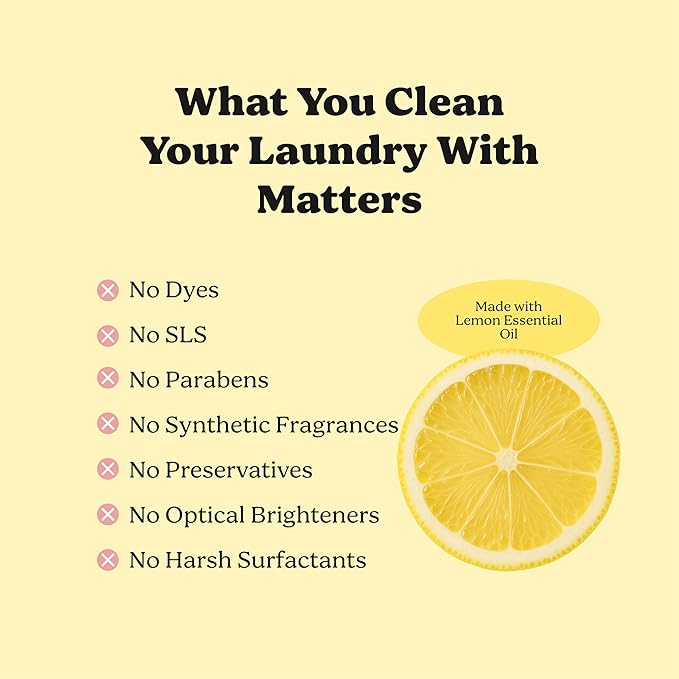 Pronounce Laundry Detergent Powder Alternative | Cleaner Ingredients. Safer for Sensitive Skin. Stain + Smell Fighting. With Essential Oils. HE Safe - 120 Loads (Lemon).