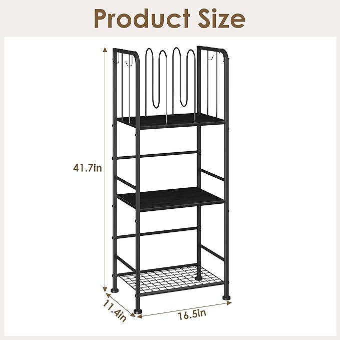 Towel Racks for Bathroom 3-Tier, Durable Metal Towel Rack Stand, Pool Items Holder, M-Shaped Detachable Dividers for Towel Storage, Space-Saving Storage Organizer Black, Patent Pending