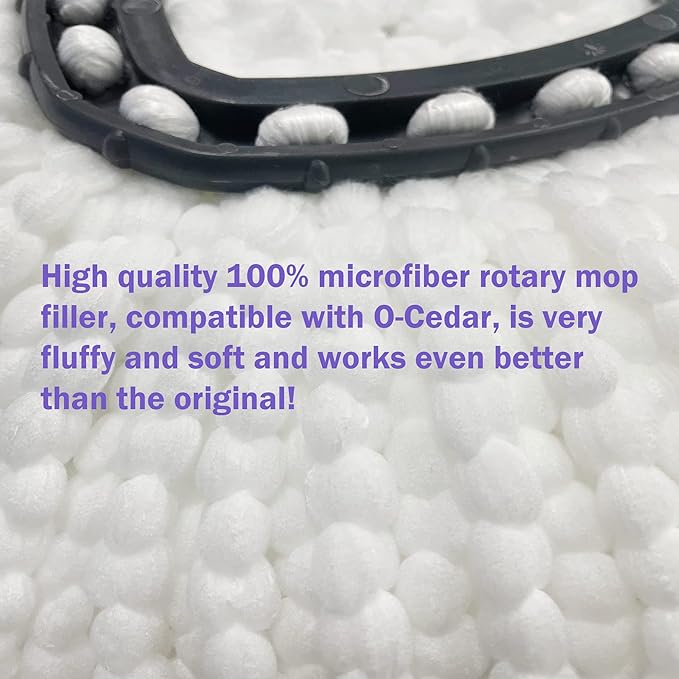 2 Pack Mop Replacement Heads for O-Ceda EasyWrin Spin Mop, Microfiber Spin Mop Refills, Easy Cleaning Mop Head Replacement