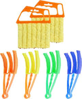 6 Finger Blind Cleaner Duster Tool, LZJPECES Window Blinds Cleaner with 6 Reusable Microfiber Covers for Venetian, Wood, Vinyl Blinds, AC Vents, Window Sills & Tracks