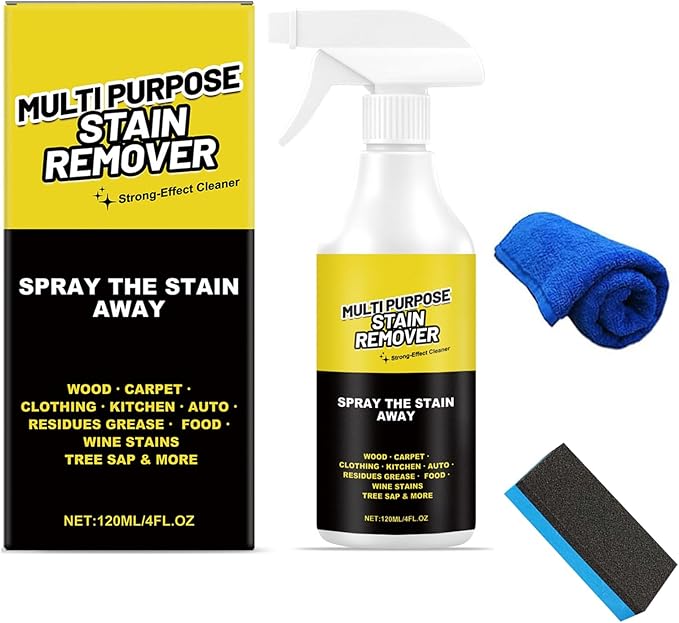 All Purpose Cleaner Spray for Multi-Purpose Stain Remover, Powerful Cleaner Kitchen Multi-purpose Foam Cleaner Spray for Kitchens, Floors, Toilets, Stairs and Cars (120ML)