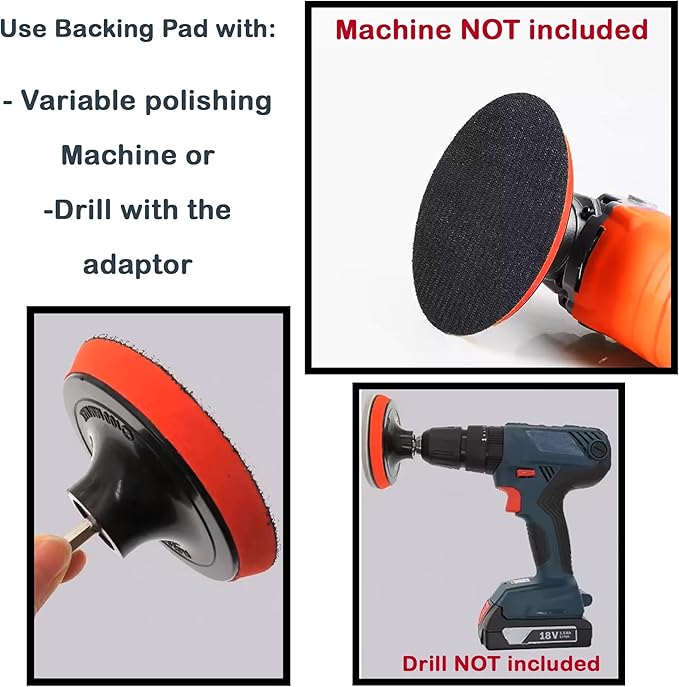 MB-20 Granite Polishing Kit Professional Grade Stone Restoration Bundle Includes 8.5oz Polishing Cream, 2x Hogs Hair Pads, Backing Plate with Drill Adapter & 2x Microfiber Towels