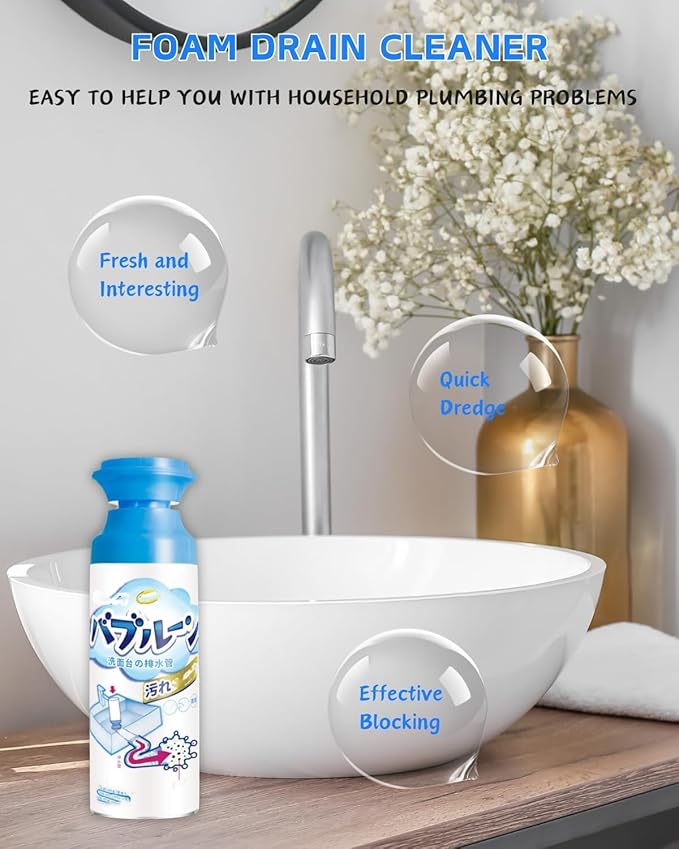 Foaming Powerful Drain Cleaner, 1PACK Sink Drain Cleaner, The Ultimate Solution for Clogged Drains