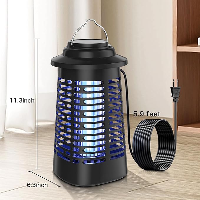 Bug Zapper, Mosquito Zapper Outdoor, Electric Fly Traps, Insects Zapper Indoor with, 4200V Mosquito Killer for Home, Kitchen, Patio, Backyard