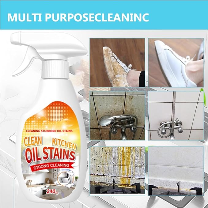FIELL Heavy-Duty Kitchen Degreaser Foam Cleaner,Clean Kitchens Up Kitchen Oil Stains spray,Heavy Oil Stain Cleaner Kitchens,Multi Functiona Foam Cleaners Spray (2PC)