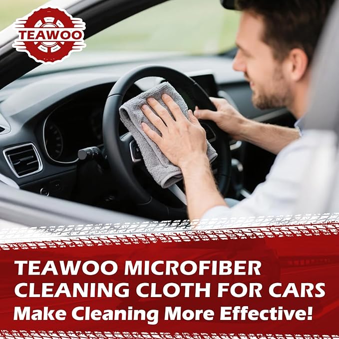 Microfiber Cleaning Cloths Bulk Pack-15 Pack, Microfiber Towels Bulk, Towels for Cars, Cleaning Rags Gray (12x12 inches)