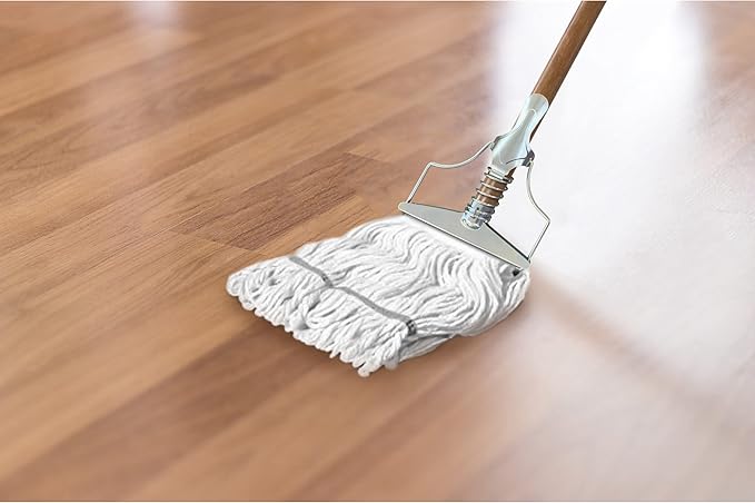 59" Mop Spring Commercial Grade Mop Handle Pack of 2 Industrial Strength Wooden Handle Wet Mops for Floor Cleaning Heavy Duty (Mop Heads Not Included)