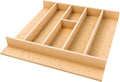 Rev-A-Shelf Natural Maple Right Size Utensil Insert Home Storage Kitchen Organizer 7 Compartment Drawer Accessory, 19-1/4" x 19-1/2", 4WUT-24SH-1