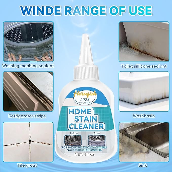 Home Remover Gel, 8 Fl Oz Household Washing Machine Cleaner for Washing Machine, Refrigerator Strips, for Tiles Grout Sealant Bathroom Cleaning Home Kitchen Sinks Cleaning Grout Cleaner