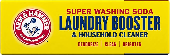 ARM & HAMMER Super Washing Soda Household Cleaner and Laundry Booster, Versatile Natural Home Cleaner, Powder Laundry Additive, 55 oz Box (Pack of 2)