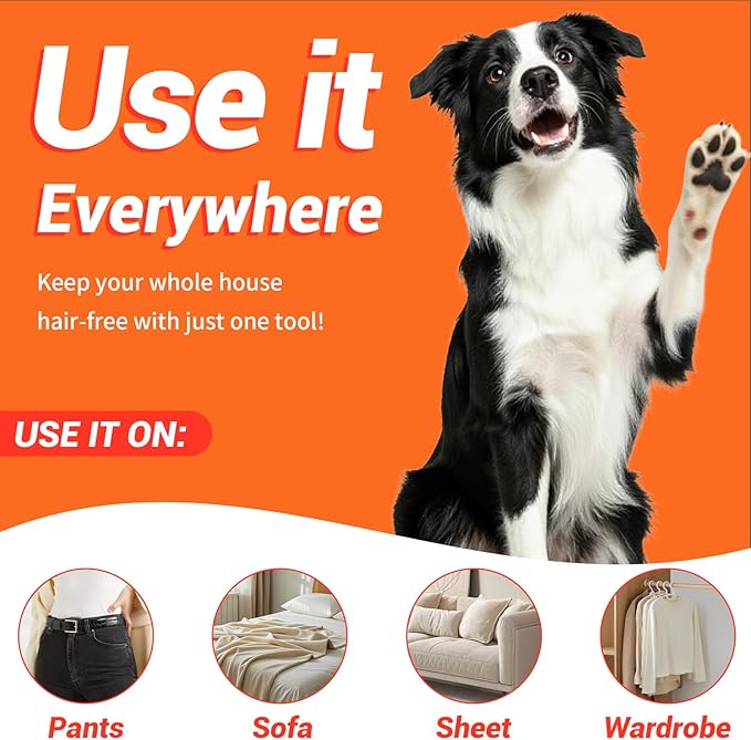 Lint Roller, Lint Rollers for Pet Hair Extra Sticky,Pet Hair Remover for Laundry, Lint Rollers for Pet Hair on Clothes, Furniture & Car - Dog & Cat Hair Removal Tool