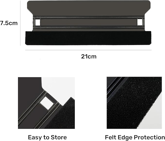 CARTINTS Plastic Squeegee Kit for Vinyl Wrap Window Tint Wallpaper Tools, 8.3IN+4IN Felt Squeegee and Precision Art Knife & 5Pcs Blades Replacement