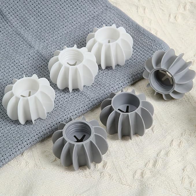 10Pcs Reusable Laundry Balls Scrubbing Balls Gray White Silicone Dryer Balls Washing Machine Ball Fabric Softener Alternative for Clothes Deep Cleaning Anti-Winding