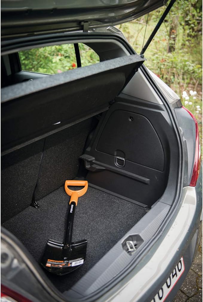 Fiskars Auto Spade, Solid, Weight: 1.4 kg, Length: 80 cm, Steel/Plastic, Black/Orange, 1014809