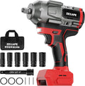 Cordless Impact Wrench 1/2 inch for Milwaukee 18V Battery, Impact Wrench 1360N.m(950Ft-lbs) High Torque Brushless Electric Impact Gun, Power Impact Driver with 3-Mode Speed, LED Work Light(no battery)