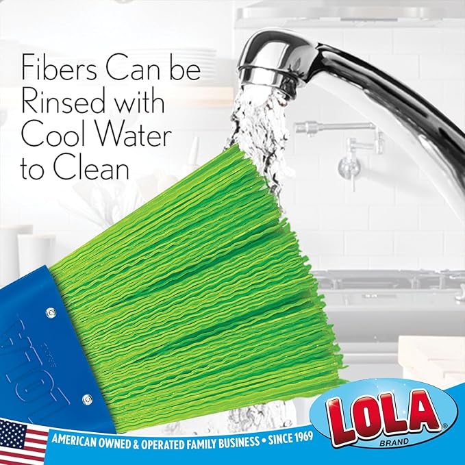 LOLA Whisk Broom, Hand Brush, 72 Pack Durable Bristles, Whisks Away Dirt & Debris, Compact, Hang Hole for Easy Storage, Indoor/Outdoor