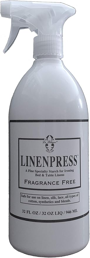 Le Blanc® Fragrance-Free Linenpress® – Luxury Starch Alternative for Pressing Fabrics- 32 oz. (1 Pack)