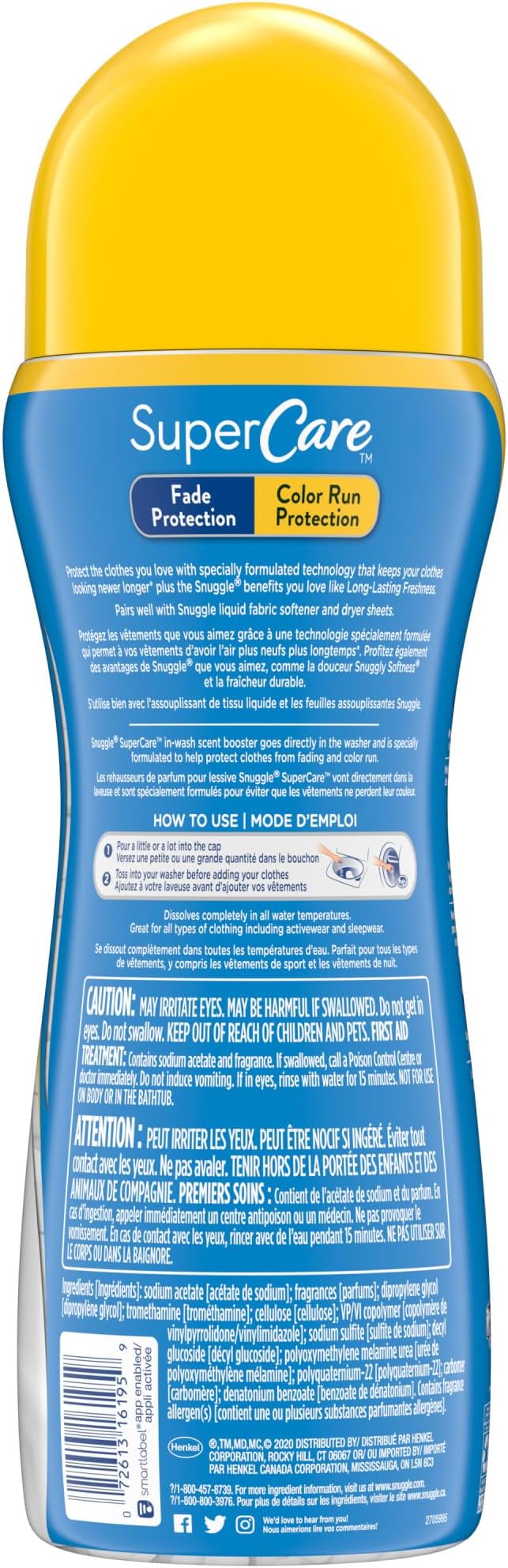 Snuggle SuperCare in-Wash Scent Booster, Lilies and Linen, Fade Protection and Color Run Protection, 19 Ounce