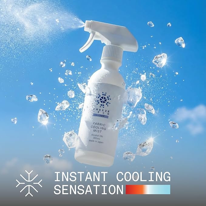 Fabric Cooling Spray powered by Freeze Tech – Alcohol-Free Fabric Mist for Clothes and Sportswear – Lightweight, Quick-Dry Formula with Mint Scent (10oz / 300mL)