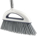 Angle Broom for Hardwood Floors - Soft Bristled Kitchen Broom, Indoor & Office Use (Off White)