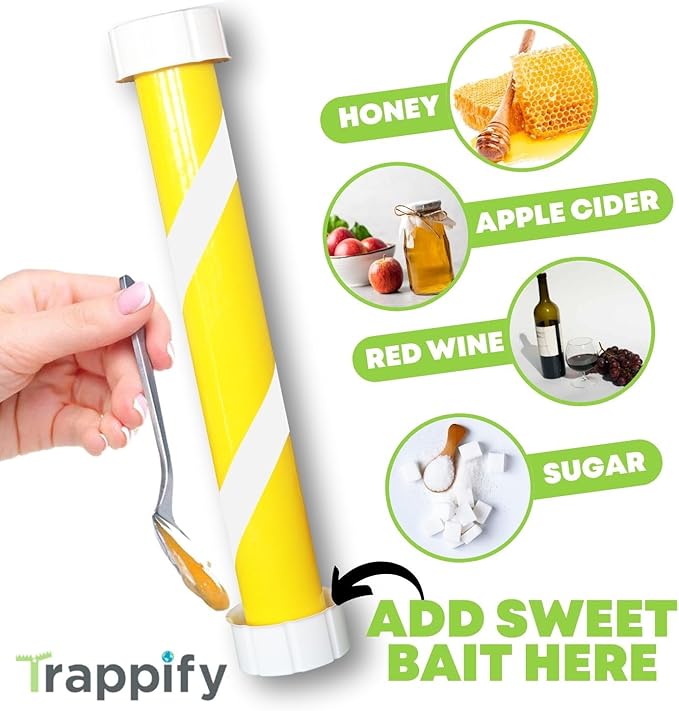 Glow-in-The-Dark Fly Stick by Trappify: Premium Indoor & Outdoor Fly Traps | Water-Resistant Sticky Trap for Fruit Fly Traps for Indoors, Gnat Traps for House Indoor, and Fly Trap Indoor (4 Pack)