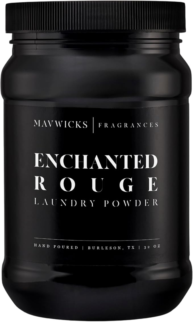 Luxury Laundry Detergent Powder (Enchanted Rouge) 32 Oz – Concentrated for Tough Stains and Odors, For All Washing machine types – Gentle on Fabrics