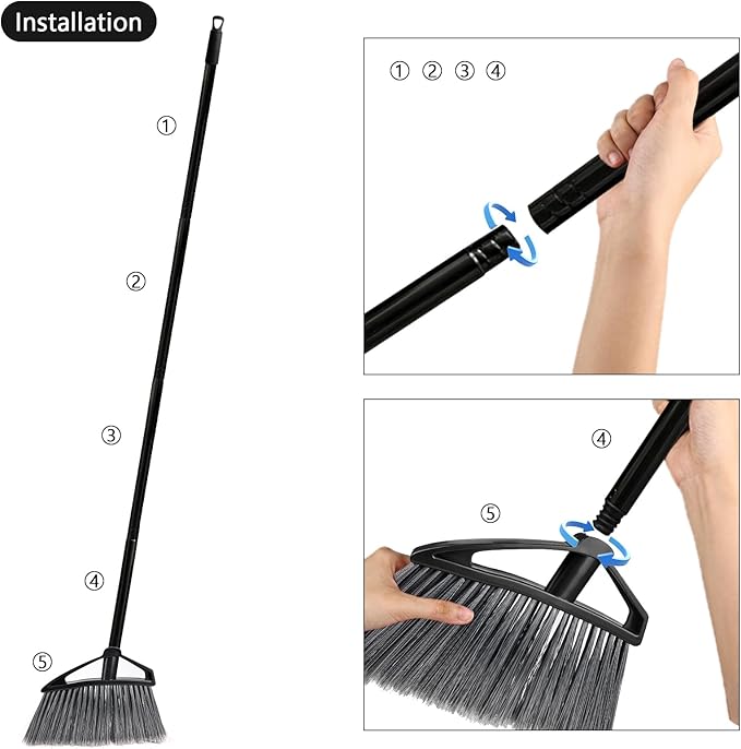 Brooms for Sweeping Indoor, House Brooms for Sweeping Indoor, Angle Broom for Floors, Kitchen Broom, Floor Broom Applied for Courtyard, Garage, etc.