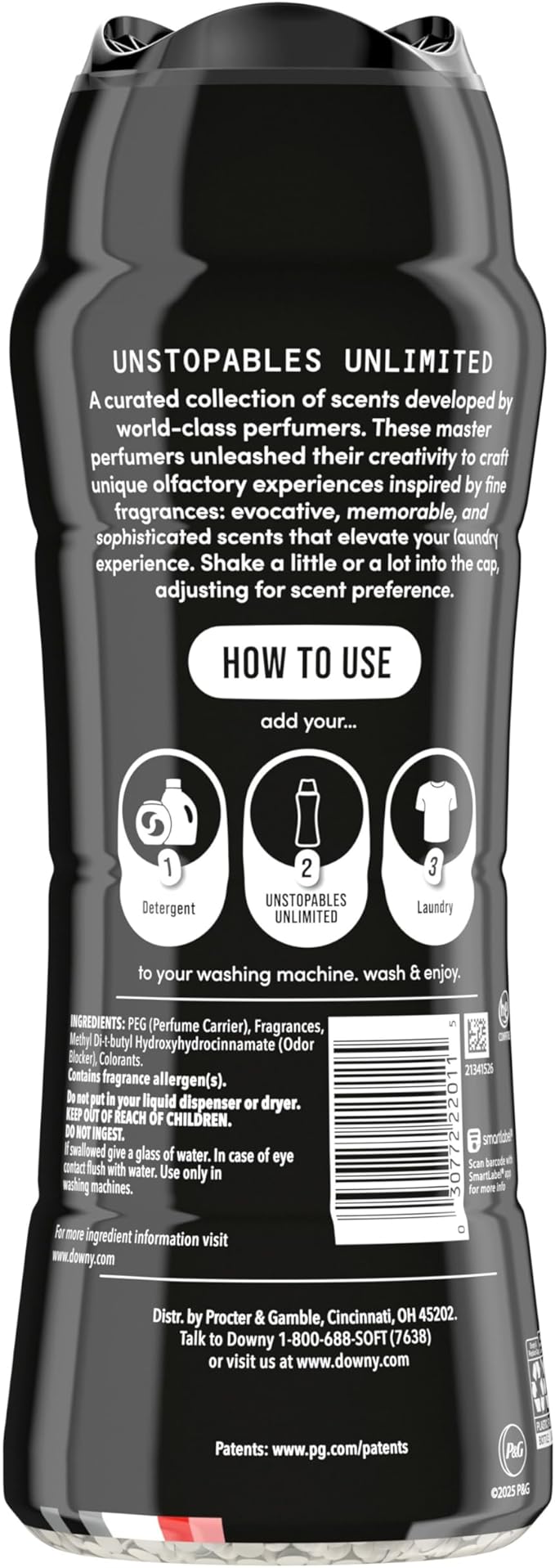 Downy Unstopables Unlimited Collection In-Wash Laundry Scent Booster Beads, No. 24, Fine Fragrance, Long-Lasting Fresh Scent Beads, 21.1 oz