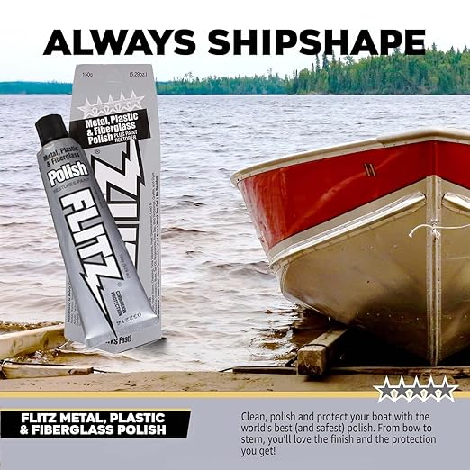 Flitz Metal Polish Paste - 5.29oz USA-Made Polish for Solid Chrome, Stainless Steel, & Aluminum - Non-Abrasive for Light Oxidation - Requires Manual Buffing - Not for Plated/Coated Surfaces (40-Pack)