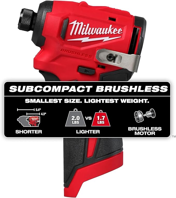 Milwaukee M12 Subcompact Brushless 1/4 Inch Hex Impact Driver (Bare Tool)
