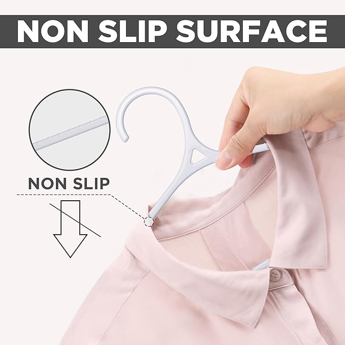 Utopia Home Clothes Hangers - Standard Plastic Hangers Space Saving - Durable Coat Hangers 20 Pack (White)