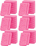 36 - Pack Non-Scratch Scrub Sponges - Sponges for Dishes and Washing Dishes, Cleaning Sponges for Kitchen Home and More（Pink）