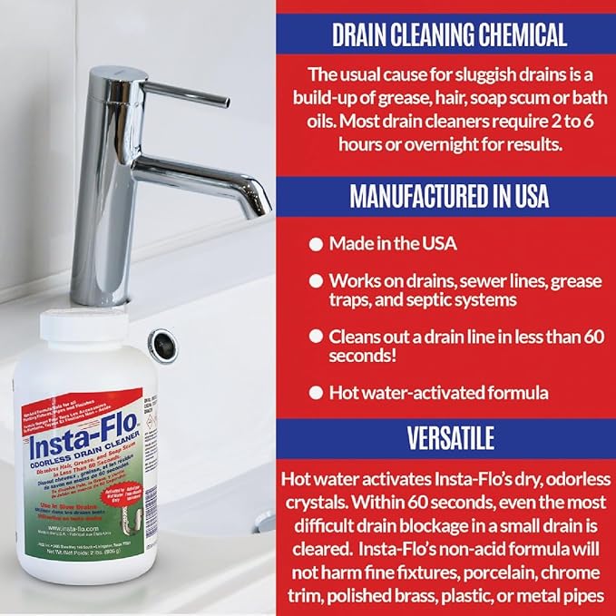 Insta-Flo Crystals Drain Cleaner 2 lb.