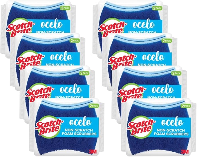Scotch-Brite ocelo Non-Scratch Foam Scrubber, 16 Count