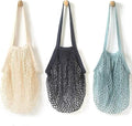 YOYI YOYI Reusable Produce Bags Cotton Mesh Grocery Bags,Washable Portable Vegetable Bag, 100% Cotton Mesh String Organizer Shopping Bag Handle Net Tote