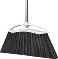 Heavy Duty Broom, 54-inch Adjustable Long Handle Angle Brooms Large Brooms for Sweeping Indoor and Outdoor Commercial Broom for Home Kitchen Patio Garage Porch Courtyard Classroom, White