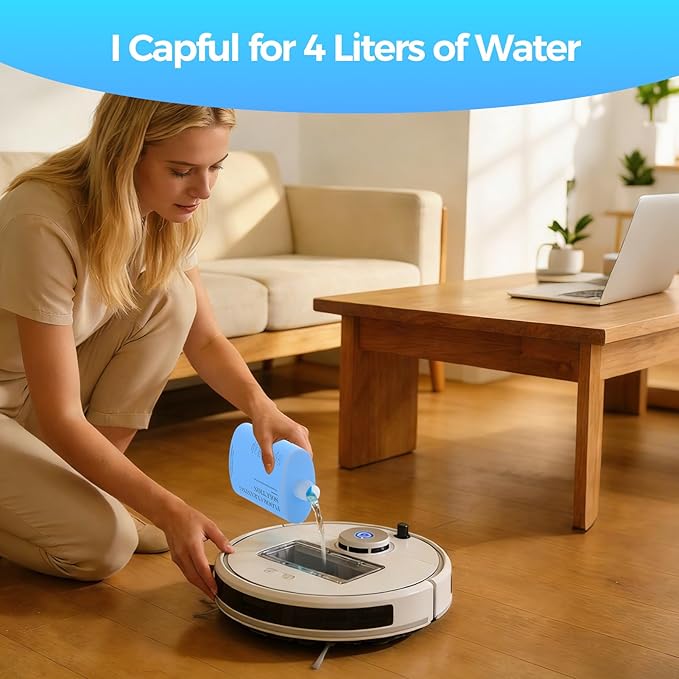 Floor Cleaning Solution,Floor Cleaner for Hardwood Tile Hardfloor Marble Cement Vinyl Flooring Laminate Flooring, Compatible Robot Vacuums with Mopping and Wet Dry Vacuum,1L, 33.8 Fl. OZ