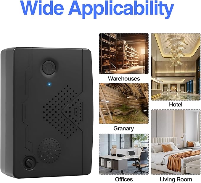 Bat Deterrent Devices,Bat Repellent for Attic,Rechargeable Bird Repellent,Porch & House | Bats Removal Do It Yourself for Indoor & Outdoor | Friendly to Human & Pet (4, Black)
