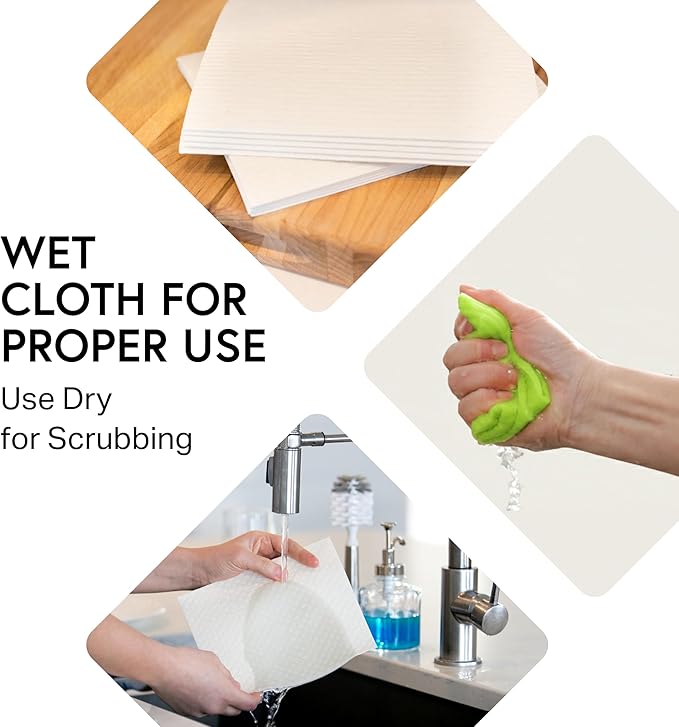 Swedish Wholesale Dishcloths Reusable 8" x 7" Sponge Cloths, Bulk 10 Pack of High Absorbent Cellulose Dish & Kitchen Cleaning Hand Towels, Wring to Dry & Machine Wash, Odor Resistant, Red