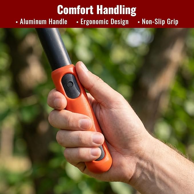 AGRICUT Extendable Garden Loppers Anvil - Tree Trimmer 2" Cut Capacity Hedge Clippers with Sharp High Carbon Steel Blade Hand Loppers for Cutting Branches