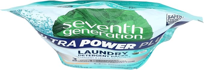 Seventh Generation, Laundry Detergent Packs Ultra Power Plus 42 Count, 29.6 Ounce