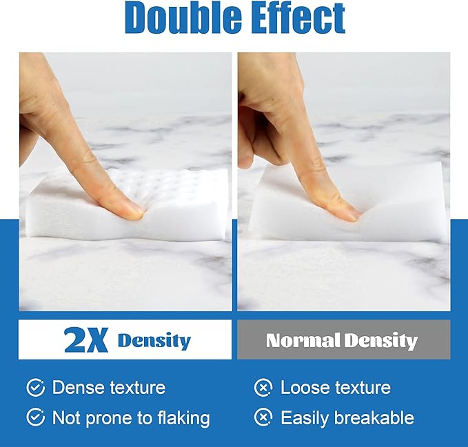 30 Pack Magic Sponges Cleaning Eraser, 2X Density Melamine Sponge,Cleaning Pad for Bathroom,Kitchen,Dish,Furniture, Floor,Wall,Shoe,Cleaner, Non-Scratch Scrub Foam (30)