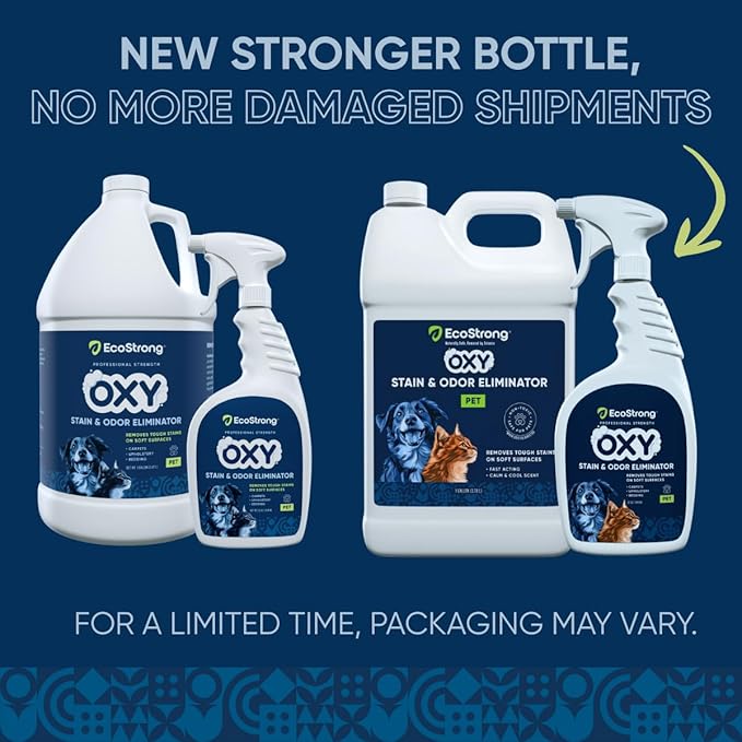 Oxy Pet Carpet Cleaner Spray | Pet Stain Remover for Pet Urine, Cat Pee, Dog Poop | Deep Spot Treating Action on Carpeting, Upholstery, Laundry, Pet Beds & More (160 Fl Oz)