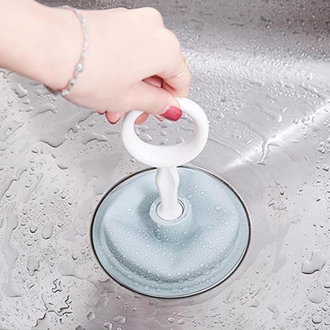 Blue Sink Plunger,Bathroom Small Drain Plunger Portable Kitchen Sink Drain Suction Cup Liquid Plumber Clog Remover Easy To Unclog,Cleaning Equipment for Bathrooms,Sinks,Baths and Showers