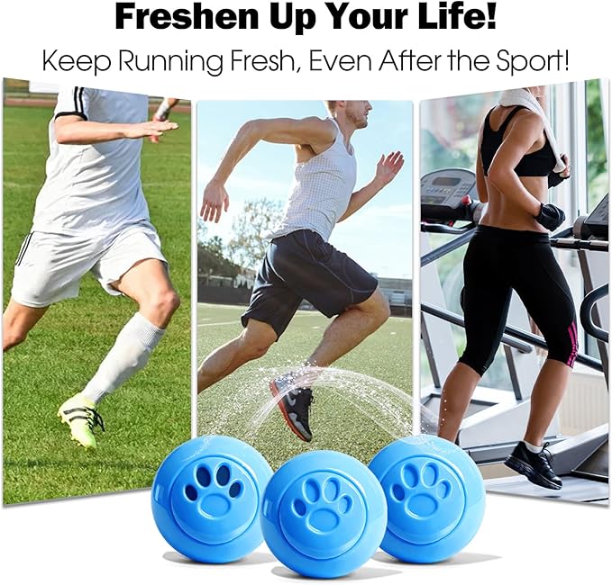 SCENTORINI Shoe Deodorizer Balls, 8 Pack Linen Scent Sneaker Deodorizer Balls, Odor Eliminator for Smell Shoes Boots, Long Lasting Shoe Freshener for Gym Bags, Drawers and Small Spaces