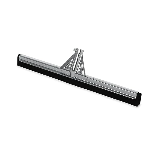 Rubbermaid Commercial Products Heavy-Duty Floor Squeegee, 22-inch Dual Moss, Silver/Metal, Heavy Duty Rubber Floor Scrubber for Bathroom/Garage/Tile