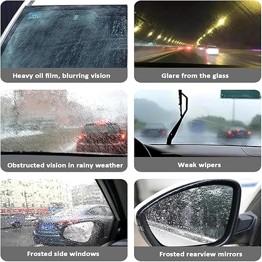 Q4 Glass Cleaner,Ogas Glass Emulsion,Glass Emulsion Cleaner-Professional Windshield Purification Paste for Car & Home-Deep Cleaning for Stubborn Water Spots,Grease,and Dust (2pc)