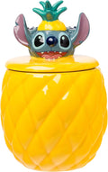 Silver Buffalo Disney Lilo and Stitch Pineapple Tropical 3D Sculpted Ceramic Cookie Snack Candy Jar (Medium)