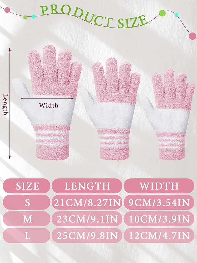 Patelai 3 Pairs Microfiber Plant Dusting Gloves Leaf Cleaning Gloves for Indoor Plants, Blinds, Furniture, House (Yellow,Blue,Pink,White,Large)