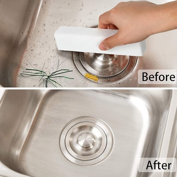 Norme 30 Pack Pumice Stones for Toilet Bowl Cleaning Scouring Pad Pumice Stick Cleaner for Cleaning Toilets Bathtubs Grills Kitchen Oven Stove Swimming Pools Sinks 5.9 x 1.4 x 0.9''(White)